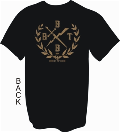 Born By The Blood Crest Christian T-Shirt in Black