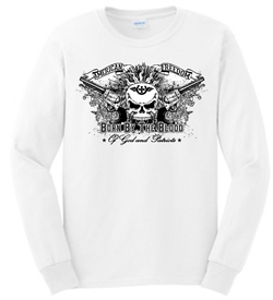 American Freedom Skull & Guns Long Sleeve Patriotic T-Shirt