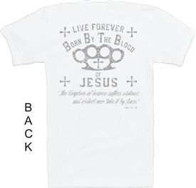 Violent Men & The Kingdom Of God Jesus T-Shirt in White