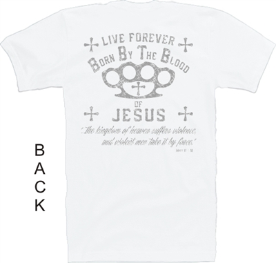 Violent Men & The Kingdom Of God Jesus T-Shirt in White