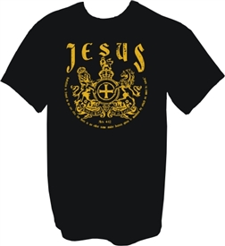 Jesus King of Kings Lord of Lords Christian T-Shirt in Black