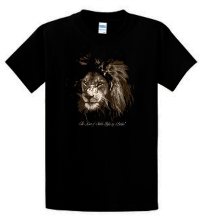 The Lion Of Judah Fights My Battles Men's T-Shirt in Black