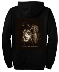 The Lion Of Judah Fights My Battles Men's Zip Hoodie Fleece