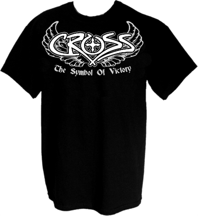 The Symbol of Victory Wings Christian T-Shirt in Black