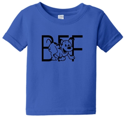 Best Friends Forever Puppy Dog Infant Toddler T-Shirt Blue