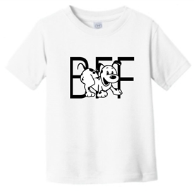 Best Friends Forever Puppy Dog Infant Toddler T-Shirt White