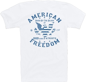 Stars & Stripes Eagle Freedom Patriotic T-Shirt BW