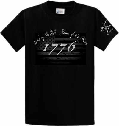 1776 Land Of Free Home Of Brave Patriotic T-Shirt