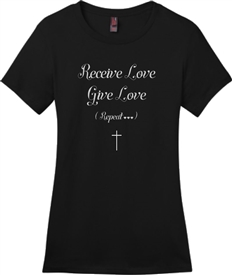 Receive Love Give Love Repeat Women's T-Shirt Black