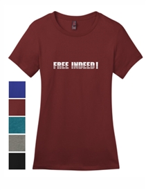 Free Indeed Women's Patriotic Christian T-Shirt