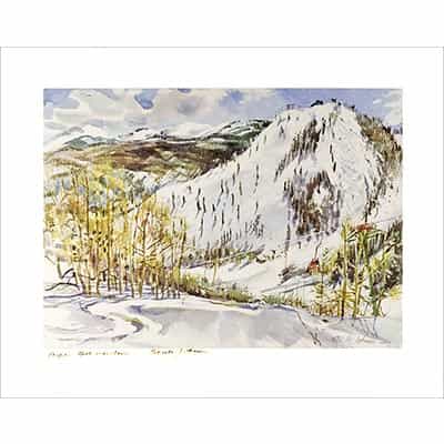 Bell Mountain at Aspen, CO Poster Signed By Cecile Johnson