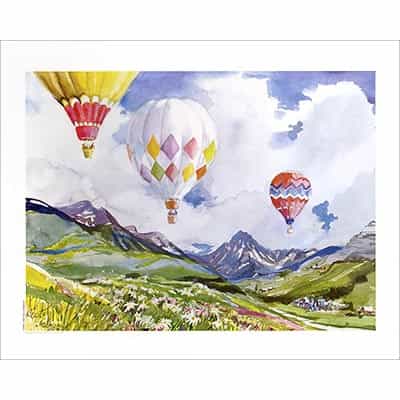 Snowmass, CO Balloons Poster Signed By Cecile Johnson