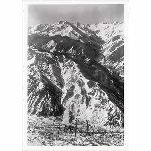Aspen From the Air in 1950s Greeting Card