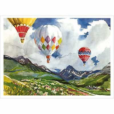 Cecile Johnson Snowmass Balloons Greeting Card