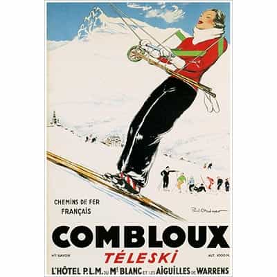 Combloux Teleski Lift Postcard