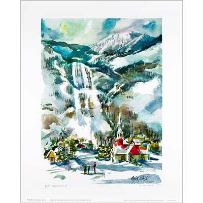 Mt. Tremblant, Quebec Ski Poster By Cecile Johnson