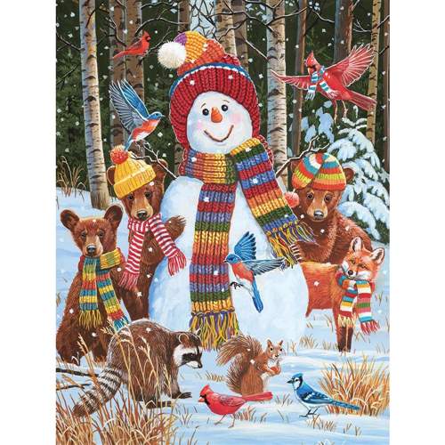 Jigsaw Puzzle Visiting The Snowman, 500 Pieces