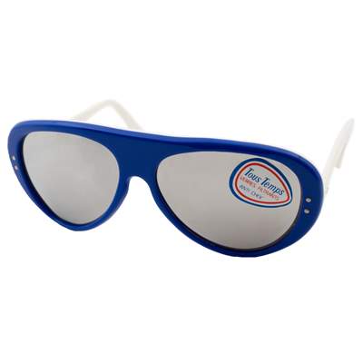 1970s Vintage Bolle Killy Sunglasses, Mirrored Blue & White