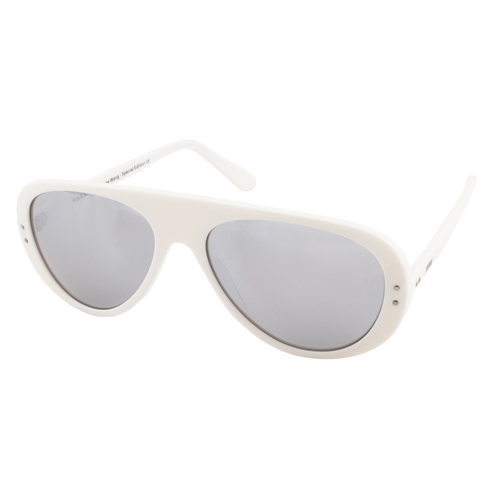 Ski Aviator Wayne Wong Special Edition White Mirrored Sunglasses