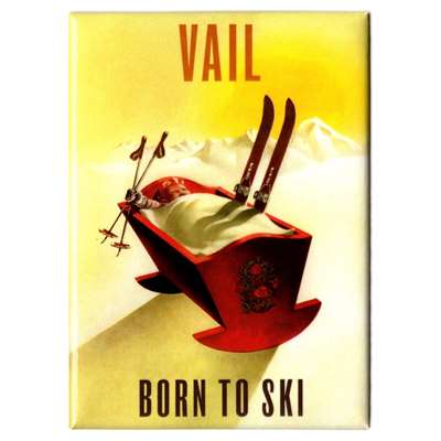 Vail Born to Ski Magnet