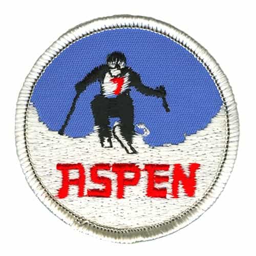 Aspen Ski Racer Black Ski Patch