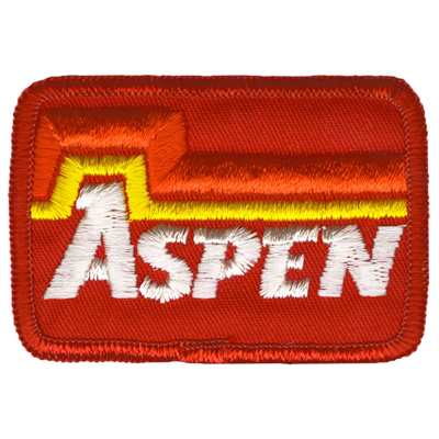 Aspen Colorado Ski Area Vintage White and Red Patch
