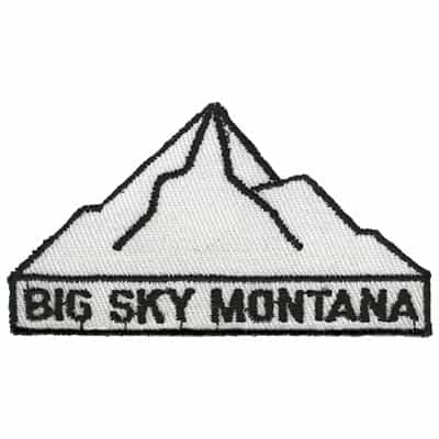 Big Sky Montana Black and White Collector Ski Patch