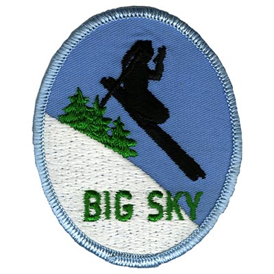 Big Sky Montana Skier Embroidered Ski Patch