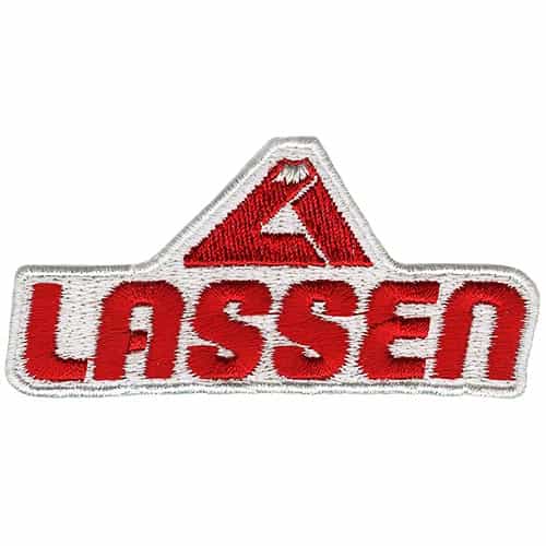 Mount Lassen California Embroidered Ski Patch Red on White