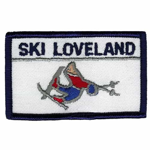 Loveland Colorado Vintage White Ski Patch