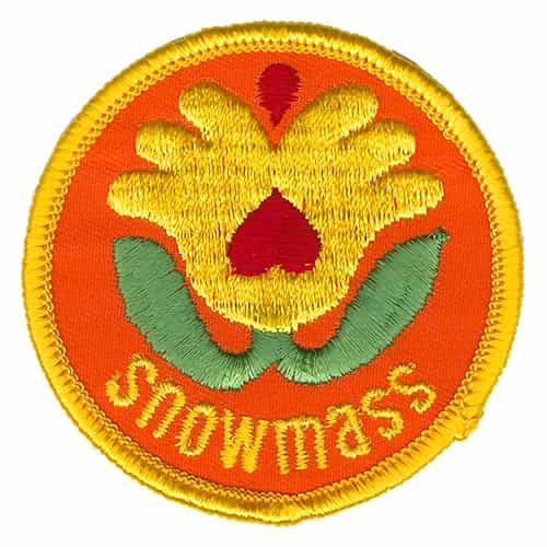 Snowmass Logo Ski Patch Yellow