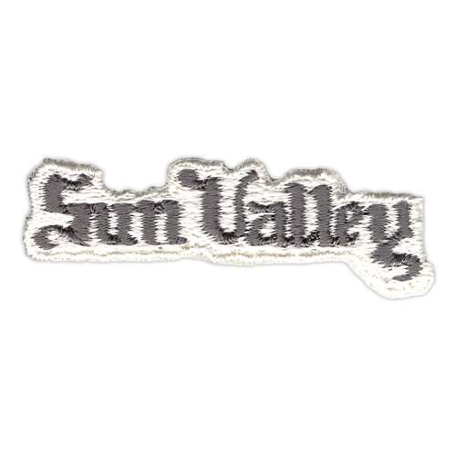Sun Valley, Idaho Vintage 1970s Gray and White Ski Resort Patch, 3/4 x 2 1/4 inches