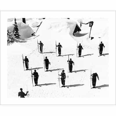 Vintage photo of the 10th Mountain Division Soldiers at Attention (Black & White or Sepia, 2 Sizes: 8 x 10 and 11 x 14 inches)