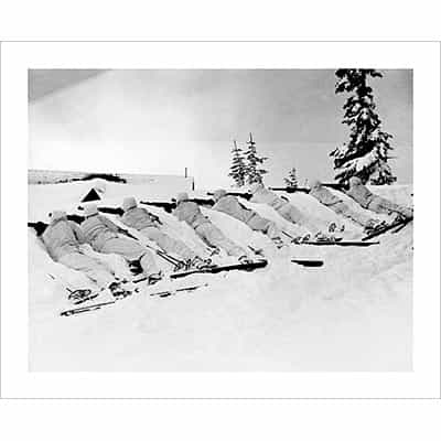 Vintage photo of the 10th Mountain Division Rifle Training at Camp Hale (Black & White or Sepia, 2 Sizes: 8 x 10 and 11 x 14 inches)