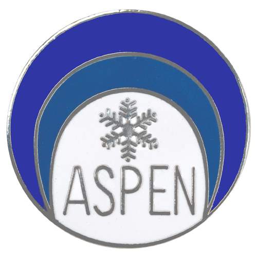 Aspen with Snowflake Vintage Pin,  Size 1 x 1 inches