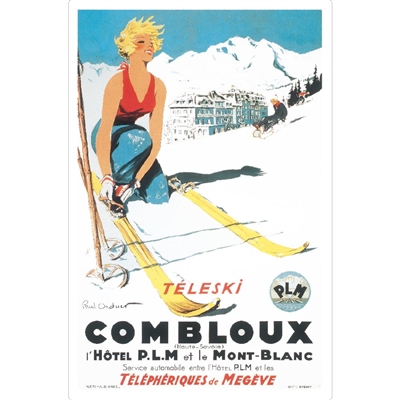 Combloux Teleski Poster - Blond (2 Sizes)
