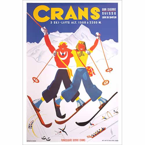 Crans Ski Poster - Swiss