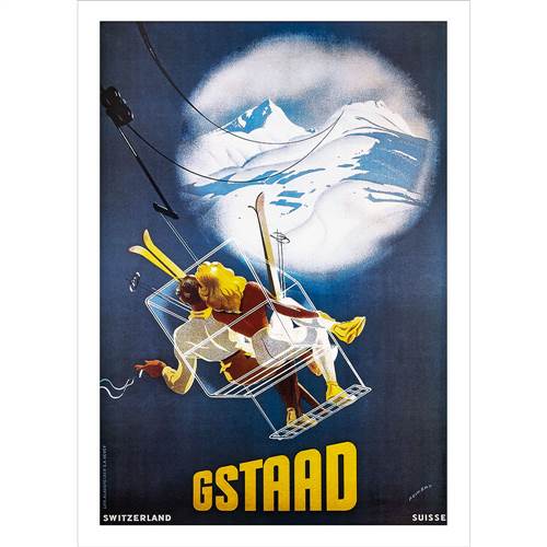 Gstaad Ski Poster