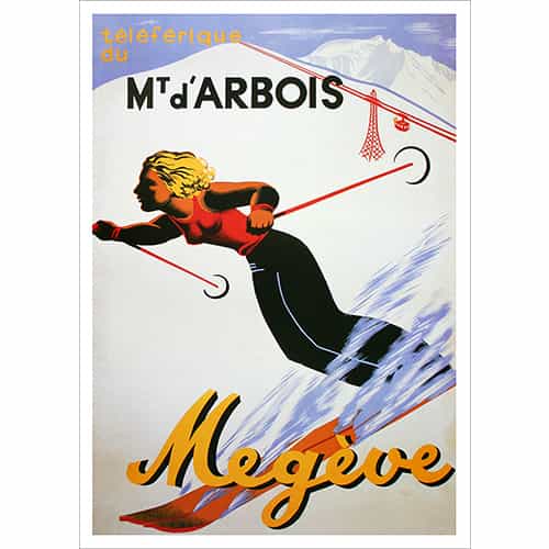 Megeve - Mt. D Arbois Ski Poster