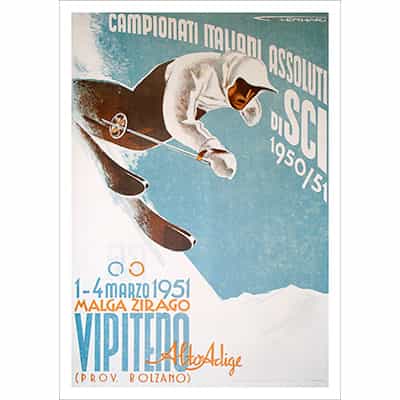 Vipiteno Italy Ski Poster