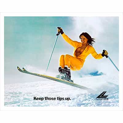 Lange Classic Ski Poster - Tips Up