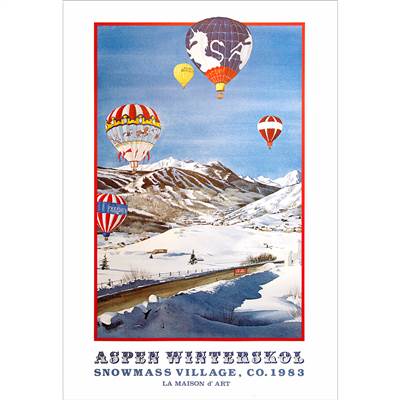 Aspens Winterskol Snowmass Balloons Poster By Linda Roberts