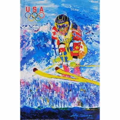 2010 USA Vancouver Olympic Skier Poster