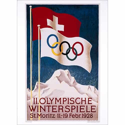 1928 St. Moritz Winter Olympics Poster