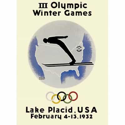 1932 Lake Placid Winter Olympics Poster