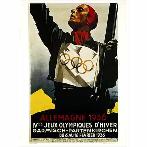 1936 Garmisch Winter Olympics Poster
