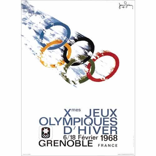 1968 Grenoble Winter Olympics Poster