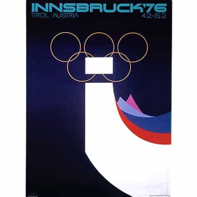 1976 Innsbruck Winter Olympics Poster