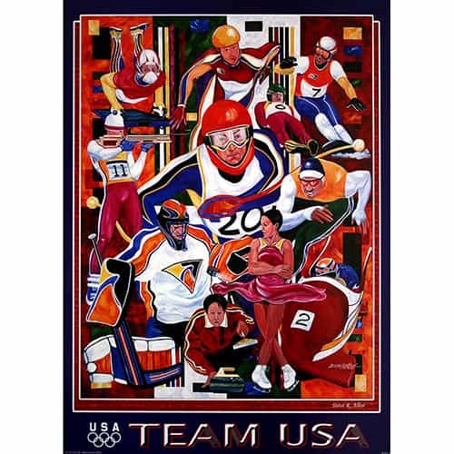 2006 Torino Olympic Team USA Poster