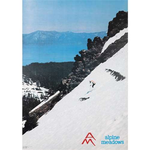 Alpine Meadows, California Original 1972 Ski Poster, 21 x 30 inches